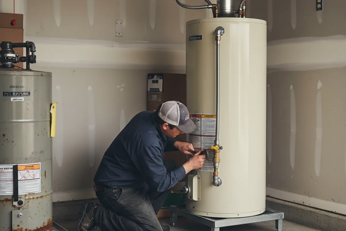 Water heater and shutoff valve replacement in Walnut
